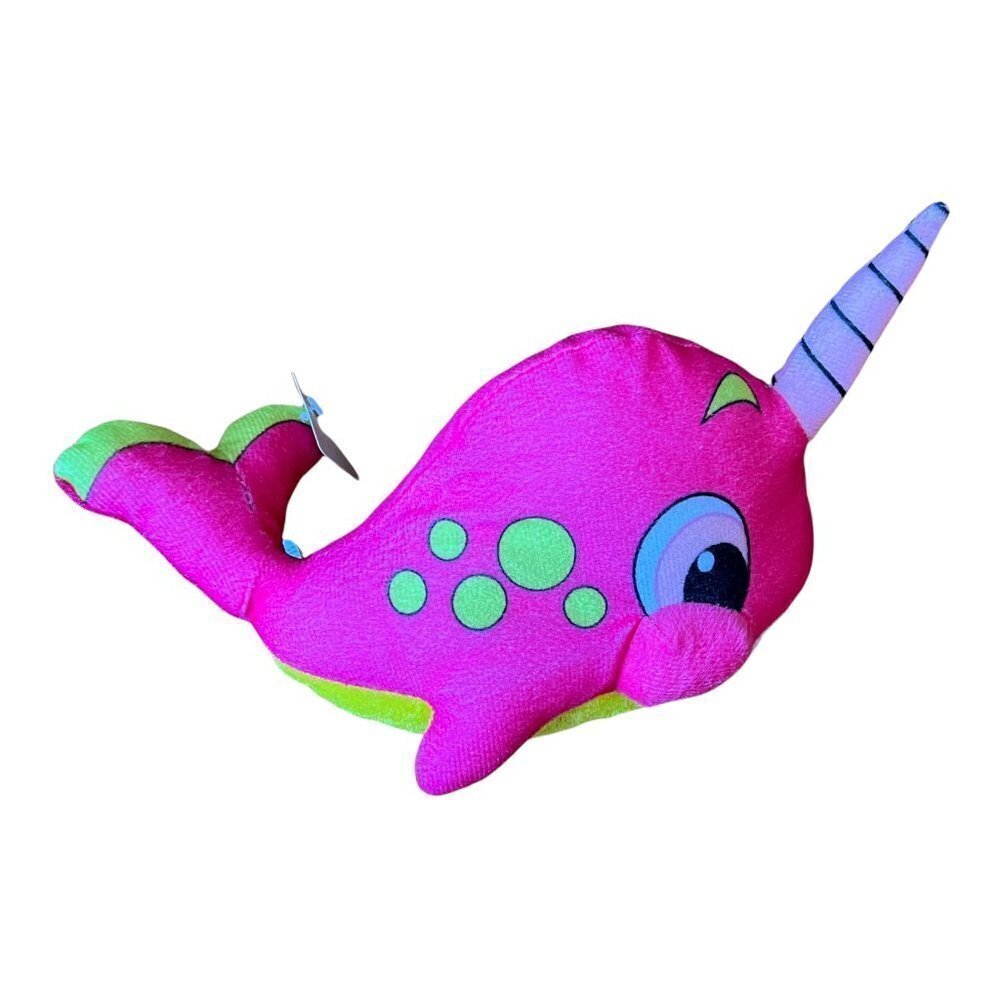 Goffa Narwhal Fish Plush Multicolor Adorable Cuddly Soft Stuffed‎ Animal 9”